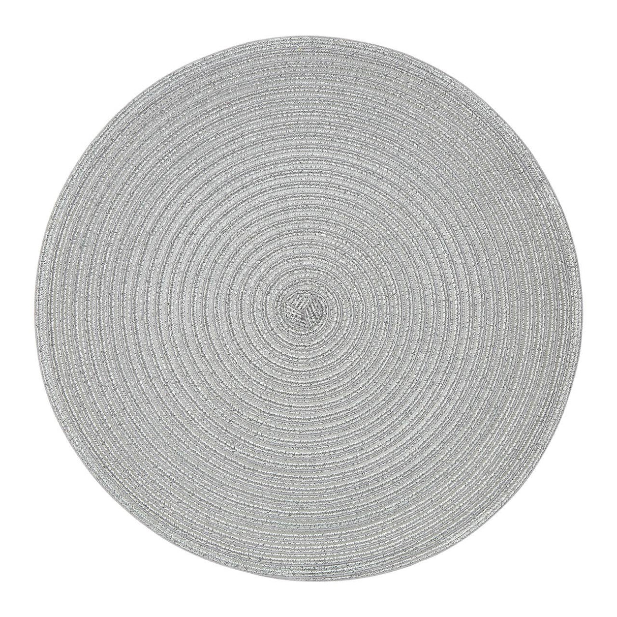 Round Silver Thread Woven Placemat