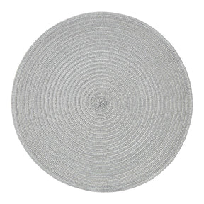 Round Silver Thread Woven Placemat