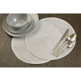 Round Silver Thread Woven Placemat