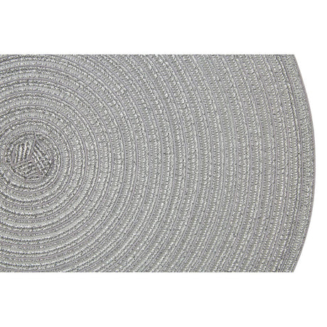 Round Silver Thread Woven Placemat