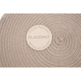 Round Silver Thread Woven Placemat