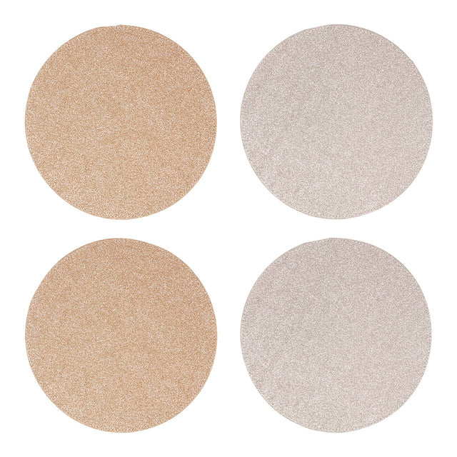 Reversible Gold And Silver Glitter Placemats