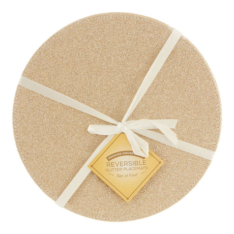 Reversible Gold And Silver Glitter Placemats