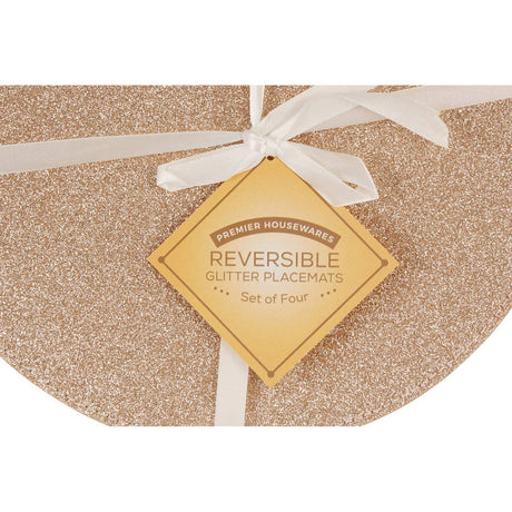 Reversible Gold And Silver Glitter Placemats