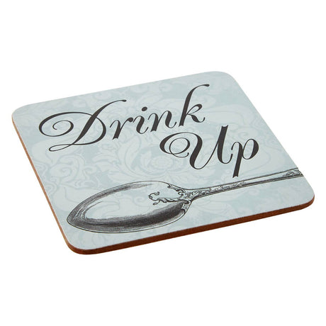 Let'S Eat Cork Coasters - Set Of 4