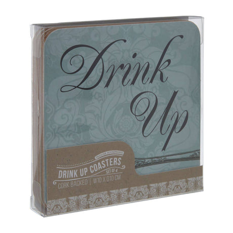 Let'S Eat Cork Coasters - Set Of 4