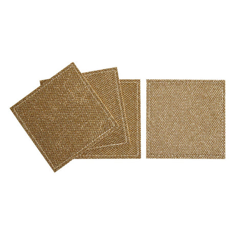 Set Of 4 Gold Glitter Placemats