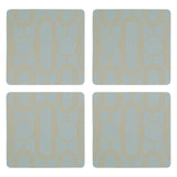 Frosted Deco Set Of 4 Green Coasters