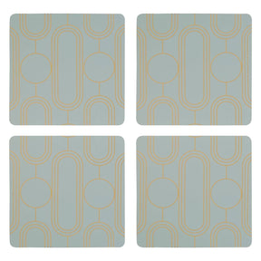 Frosted Deco Set Of 4 Green Coasters