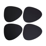 Catlins Pebble 4 Piece Black Leather Placemats
