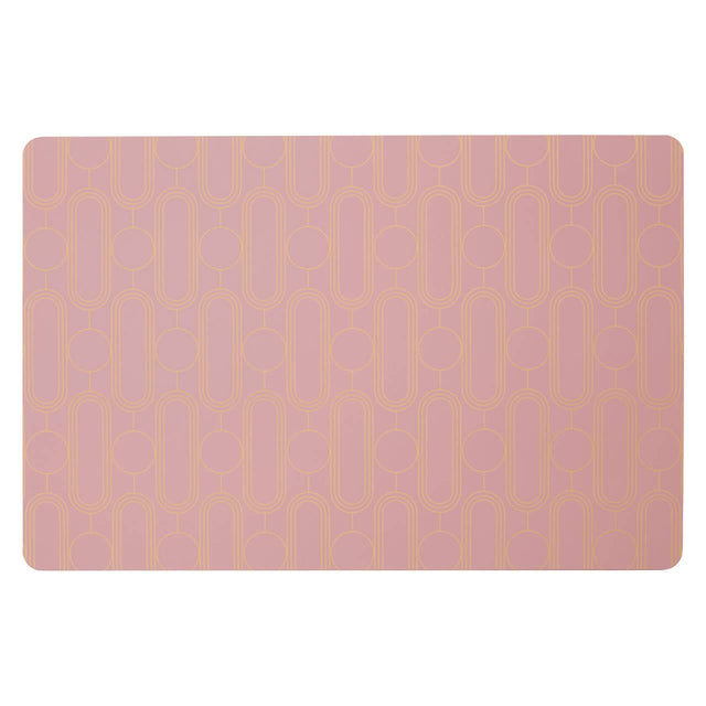 4Pc Frosted Deco Pink Placemats