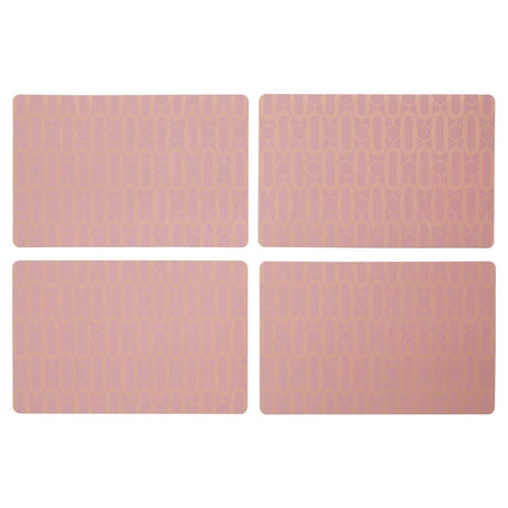 4Pc Frosted Deco Pink Placemats