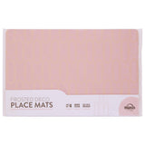 4Pc Frosted Deco Pink Placemats