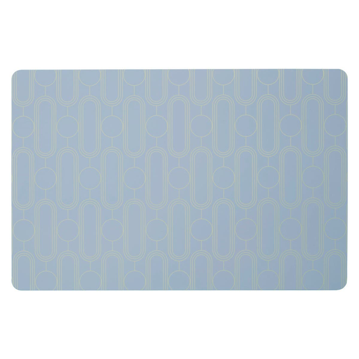 4Pc Frosted Deco Blue Placemats