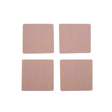 Frosted Deco Set Of 4 Pink Coasters