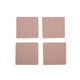 Frosted Deco Set Of 4 Pink Coasters