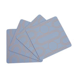 4Pc Frosted Deco Blue Coasters