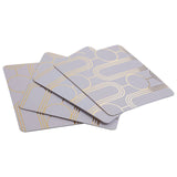 4Pc Frosted Deco Purple Coasters