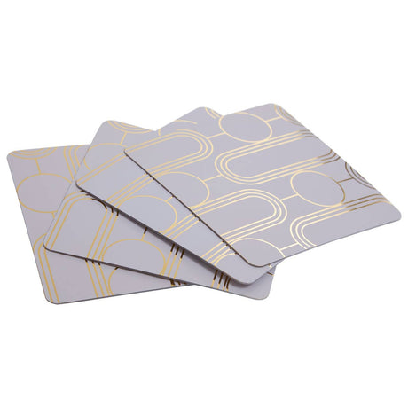4Pc Frosted Deco Purple Coasters