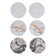 Dia 6Pc Marble Effect Assorted Cork Coasters