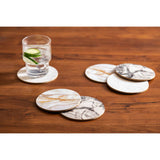 Dia 6Pc Marble Effect Assorted Cork Coasters