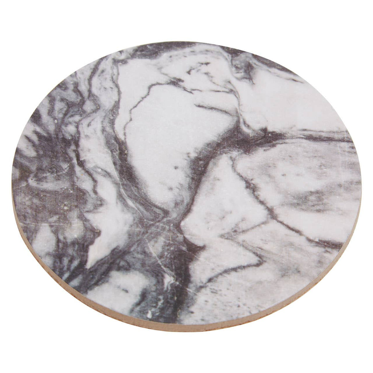 Dia 6Pc Marble Effect Assorted Cork Coasters