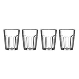 Set Of Four Clear Plastic Shot Glasses