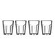 Set Of Four Clear Plastic Shot Glasses