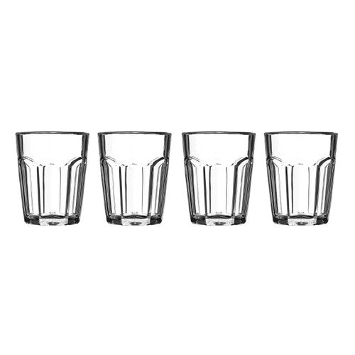 Set Of Four Clear Plastic Shot Glasses