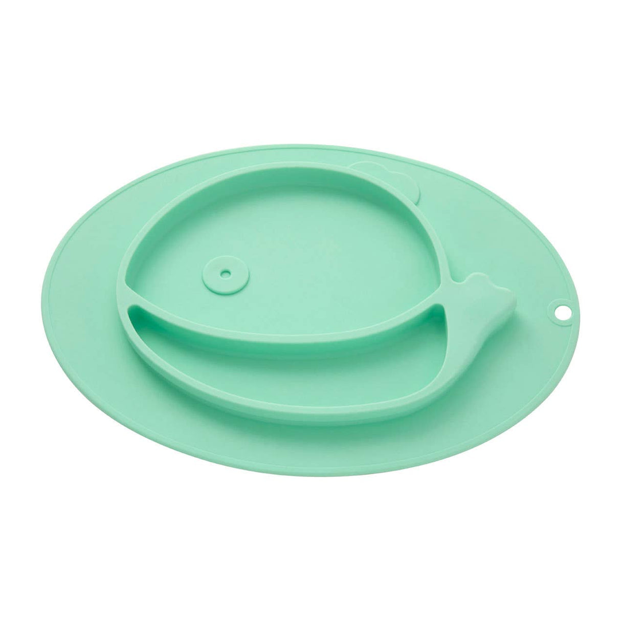 Zing Light Green Whale Food Plate
