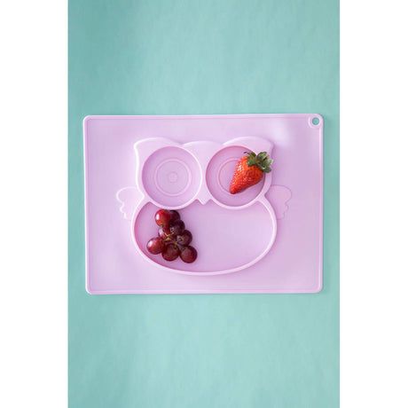 Zing Pale Pink Owl Food Plate
