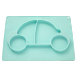 Zing Baby Blue Car Food Plate