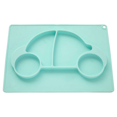 Zing Baby Blue Car Food Plate