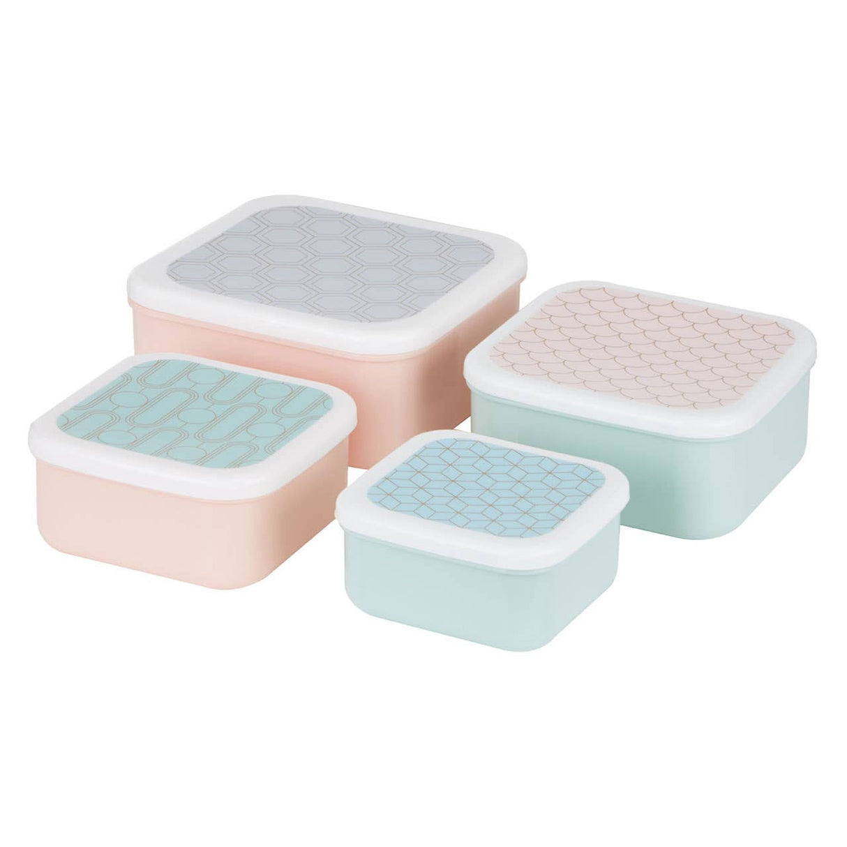Frosted Deco Set of 4 Snack Boxes