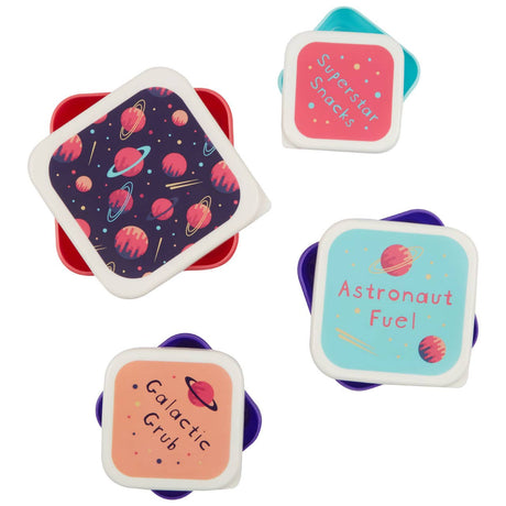 Mimo Set Of 4 Space Design Lunch Boxes