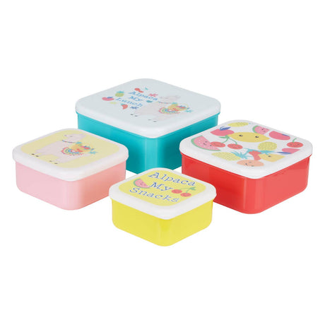 Mimo Set Of 4 Furity Alpaca Lunch Box