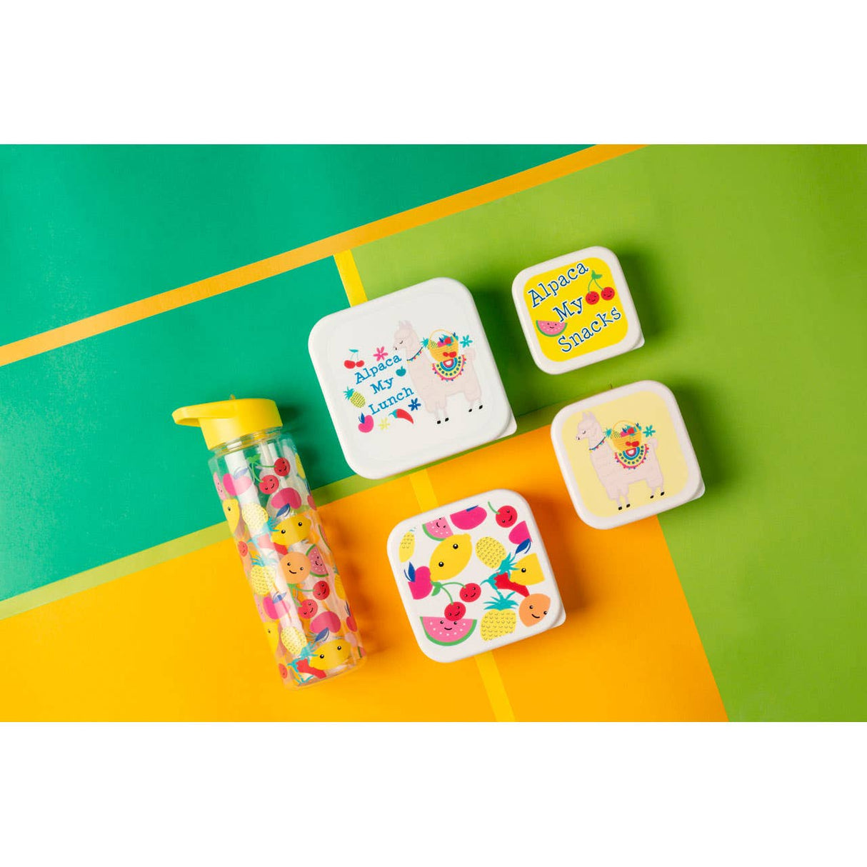 Mimo Set Of 4 Furity Alpaca Lunch Box