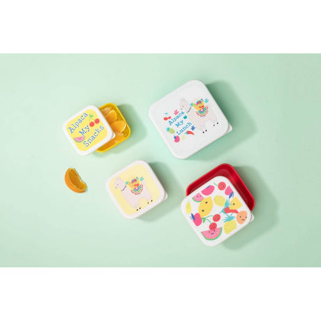 Mimo Set Of 4 Furity Alpaca Lunch Box