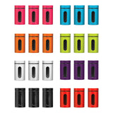 Black Enamel On Steel Storage Jars - Set Of 3