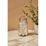Ribbed Glass Storage Jar -1300Ml