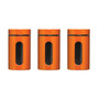 Luca Orange Set of Three Glass Storage Jars 1000ml