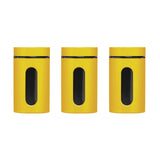 Luca Yellow Set of Three Glass Storage Jars 1000ml
