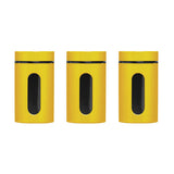 Luca Yellow Set of Three Glass Storage Jars 1000ml