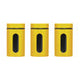Luca Yellow Set of Three Glass Storage Jars 1000ml