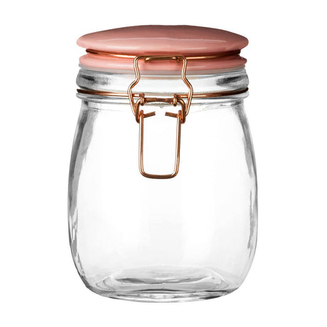 Pastel Pink Glass Jar - 750Ml