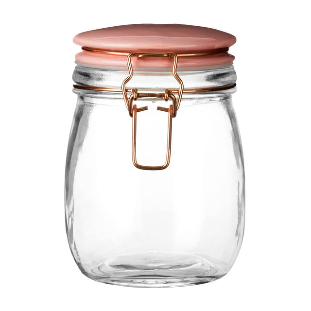 Pastel Pink Glass Jar - 750Ml