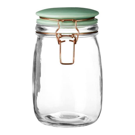 Pastel Green Glass Jar- 1000Ml