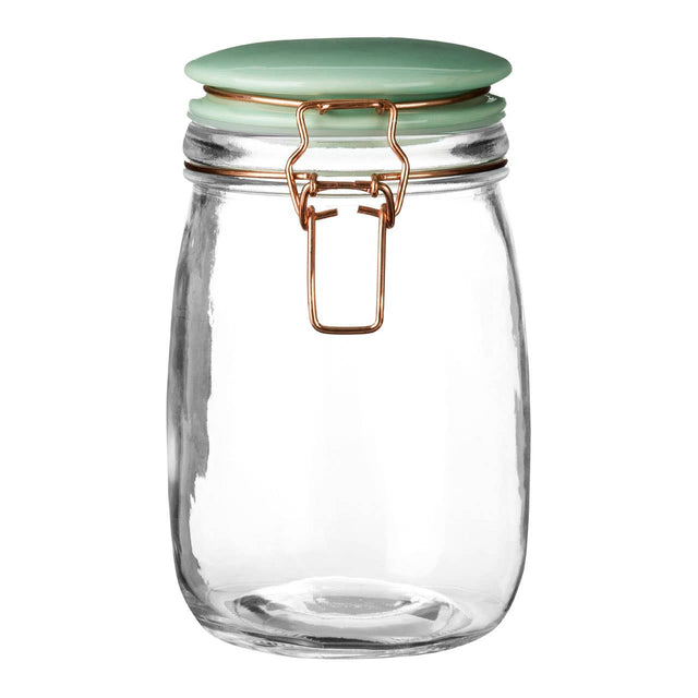 Pastel Green Glass Jar- 1000Ml