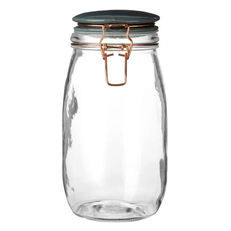 Pastel Grey Glass Jar - 1500Ml