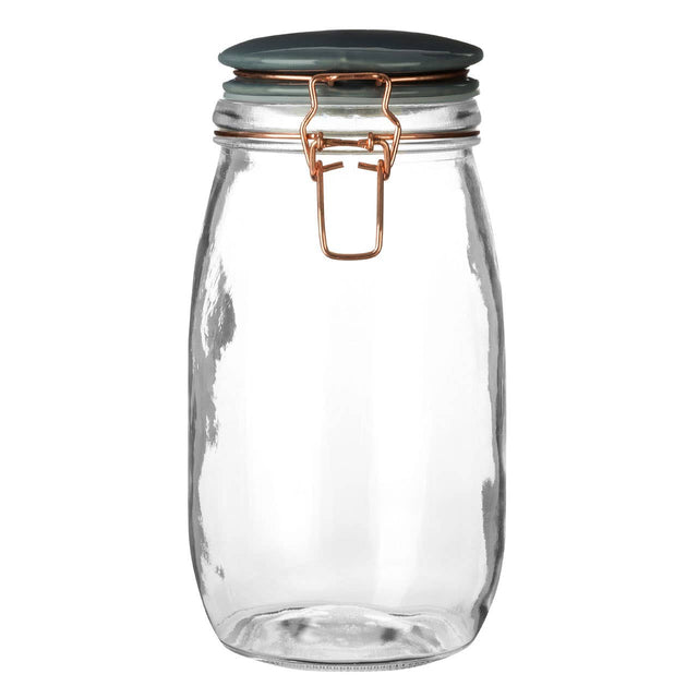 Pastel Grey Glass Jar - 1500Ml